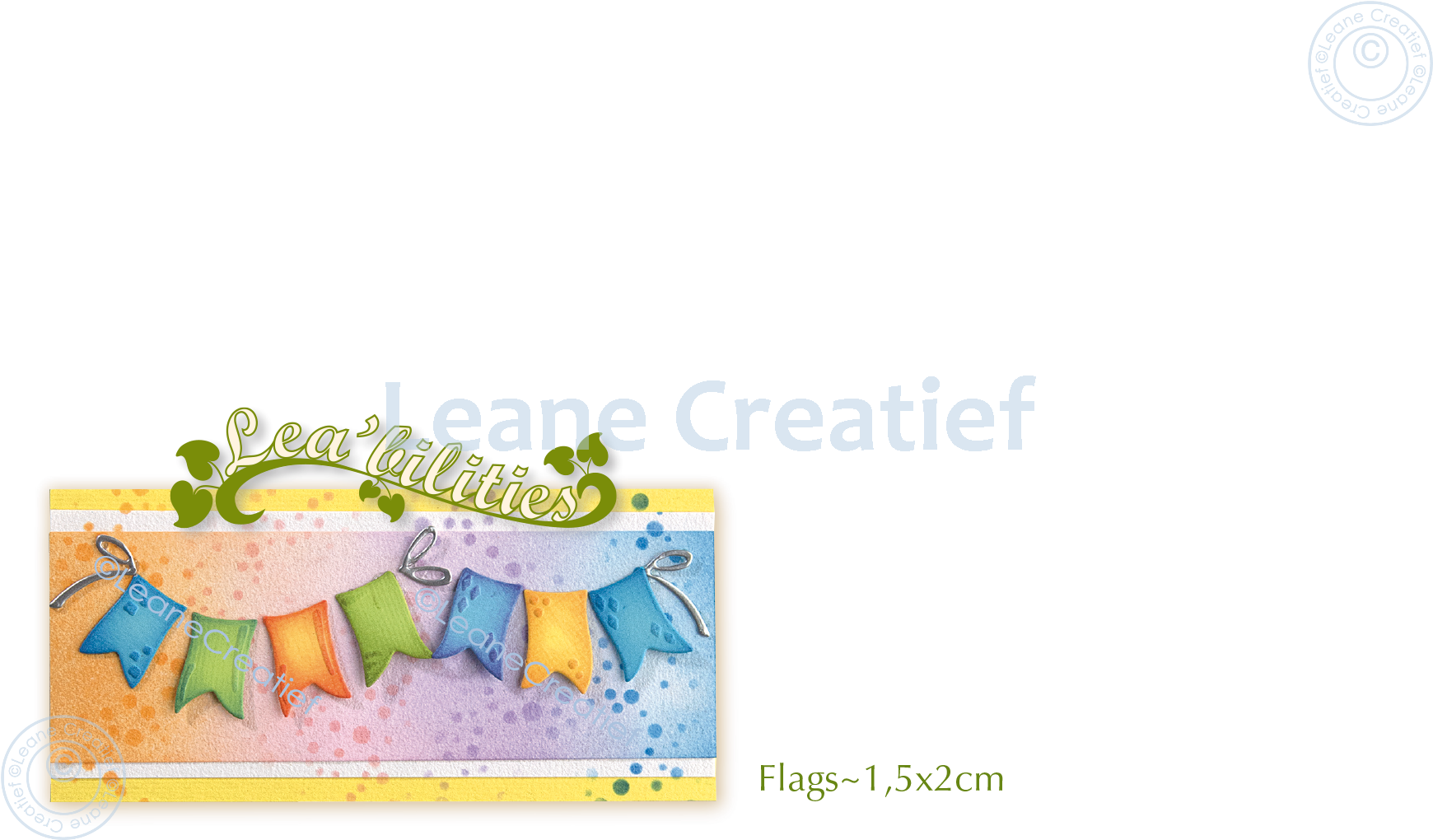 45.6753 Metal Die Leane Creatief - Little flags