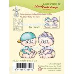 55.6043 Leane Creatief Acrylic Stamp - Baby Boy and Girl