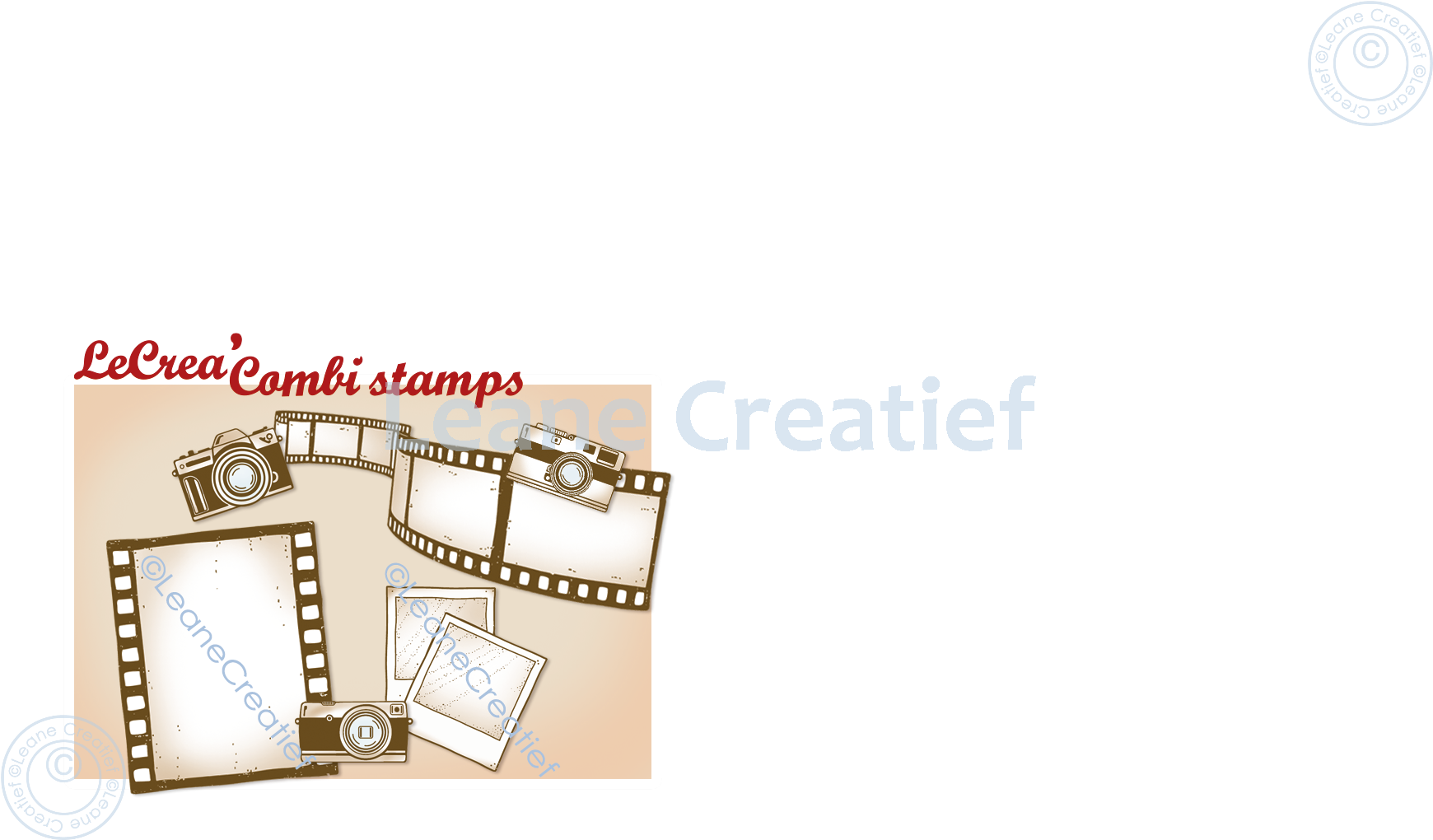 55.6678 Leane Creatief Acrylic Stamp - Cameras, filmstrips & pictures