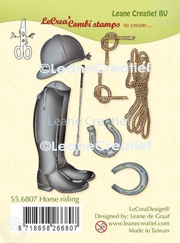 55.6807 Leane Creatief Acrylic Stamp - Horse riding