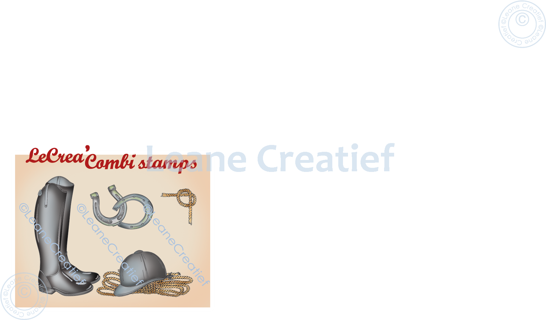 55.6807 Leane Creatief Acrylic Stamp - Horse riding
