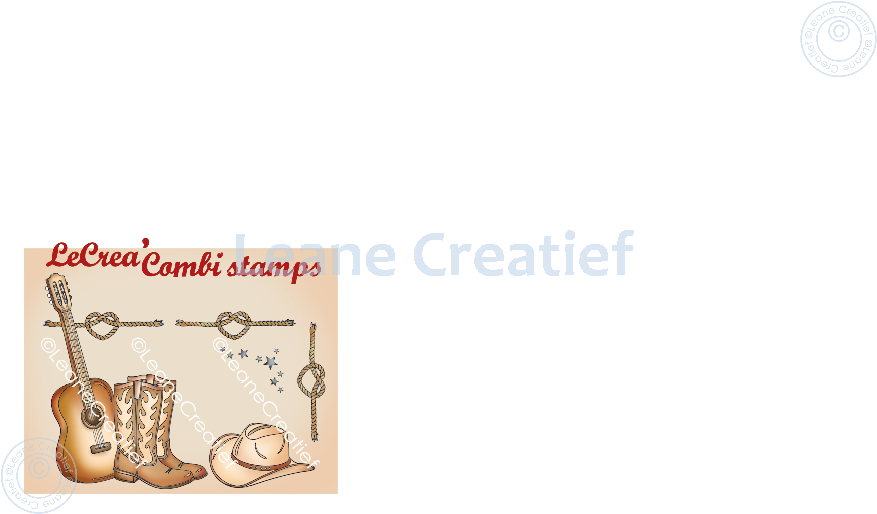 55.6814 Leane Creatief Acrylic Stamp - Cowboys & Line dance