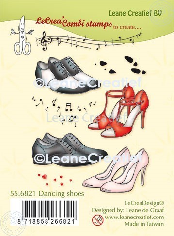 55.6821 Leane Creatief Acrylic Stamp - Dancing shoes