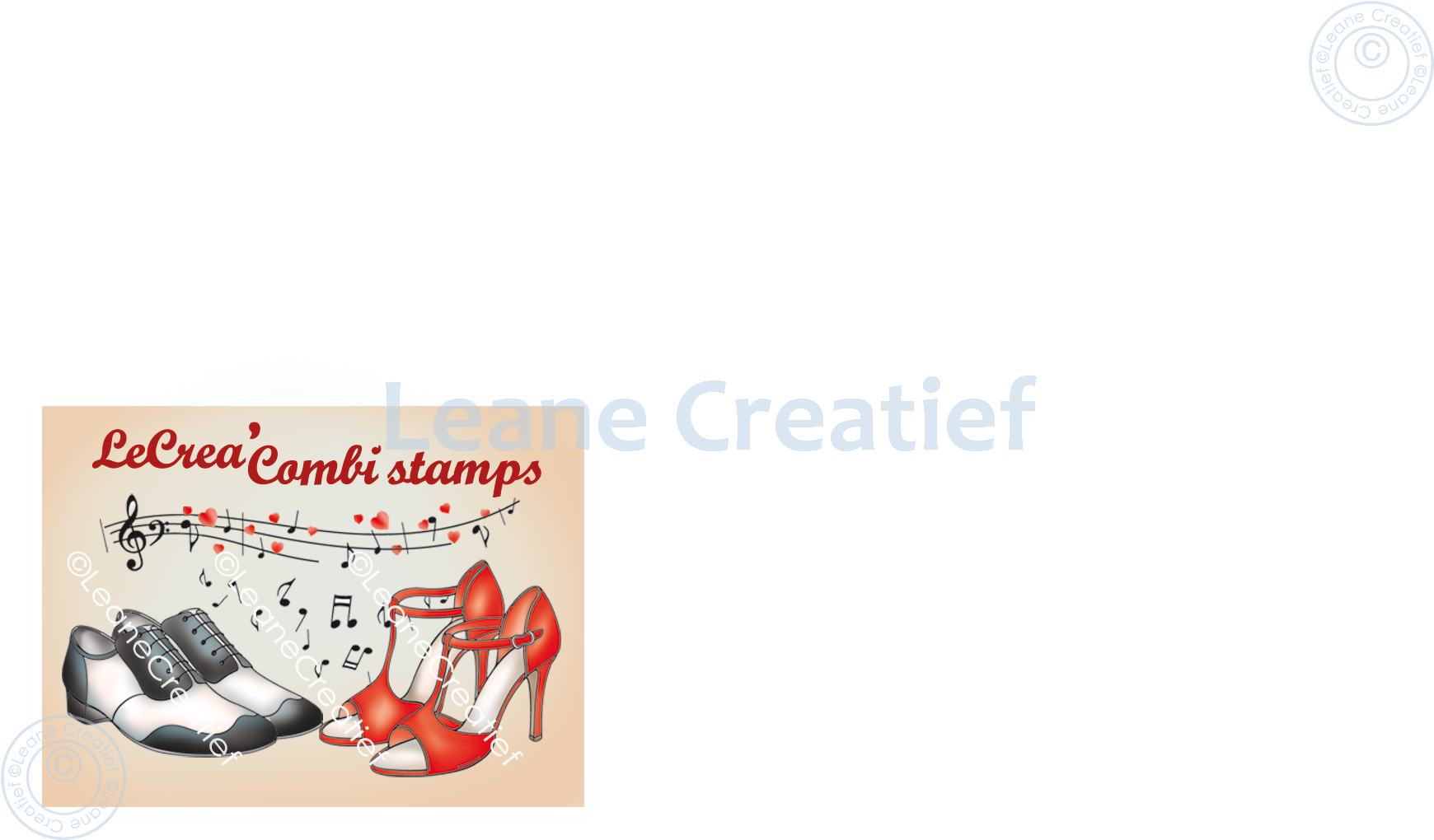 55.6821 Leane Creatief Acrylic Stamp - Dancing shoes