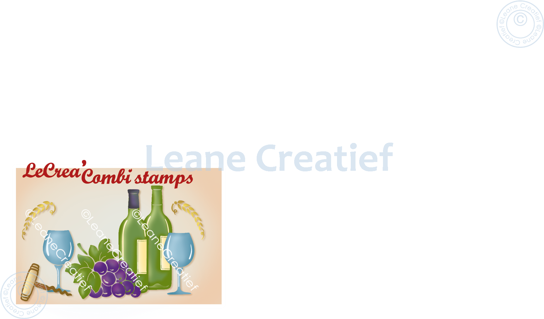 55.6838 Leane Creatief Acrylic Stamp - Wine and Beer