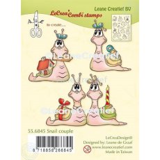 55.6845 Leane Creatief Acrylic Stamp - Snail couple