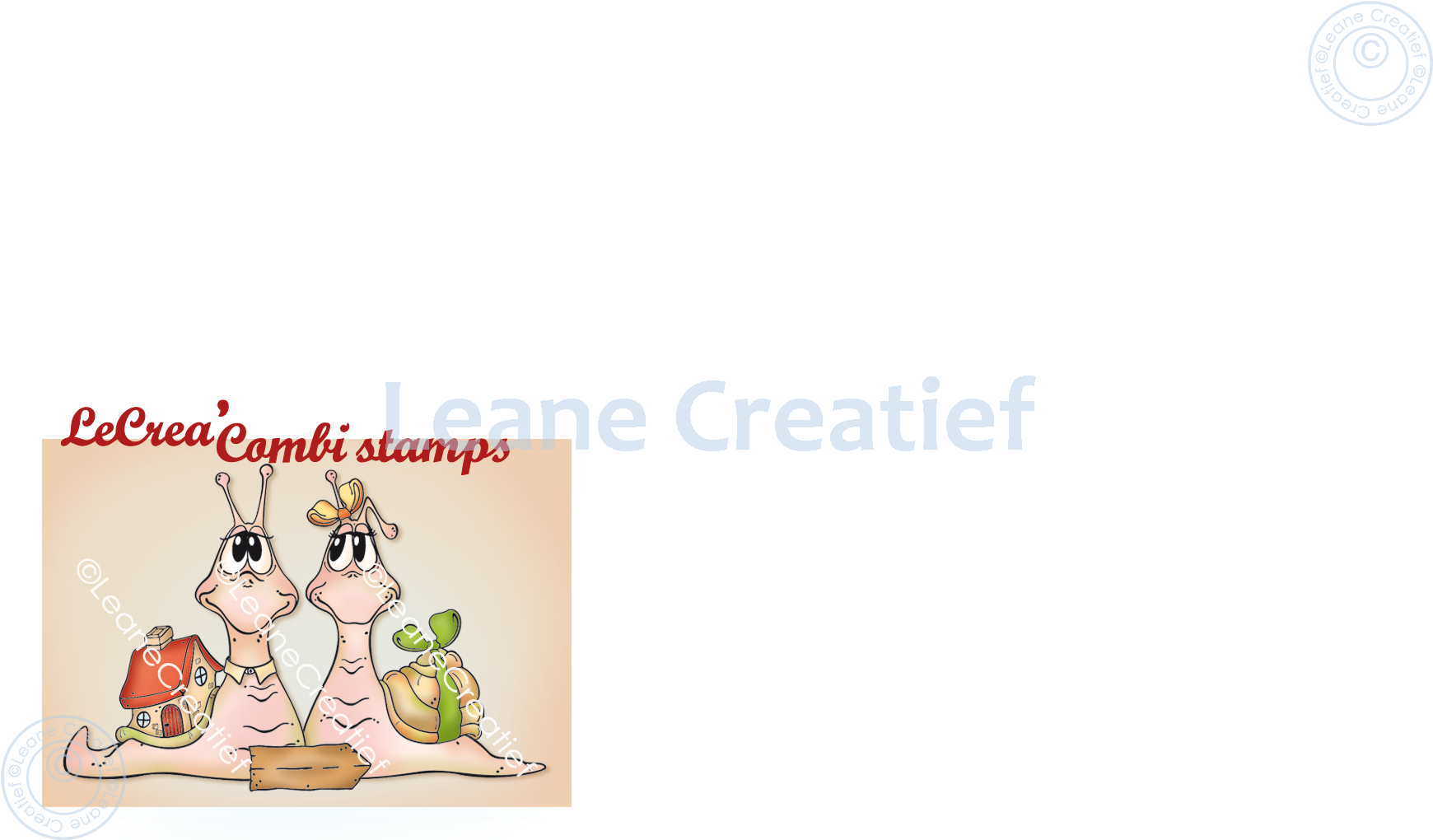 55.6845 Leane Creatief Acrylic Stamp - Snail couple