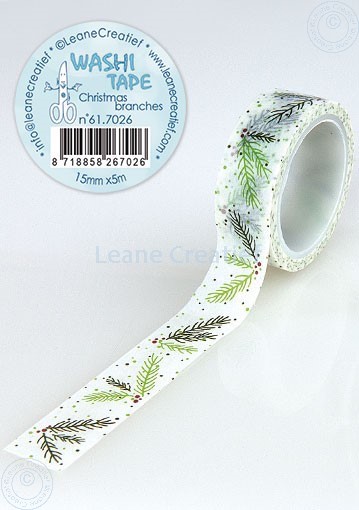 61.7026 Washi tape Christmas branches 15mm x 5m