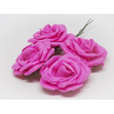 CKF-L-003 Foam Roses dark pink 4cm/4pcs 