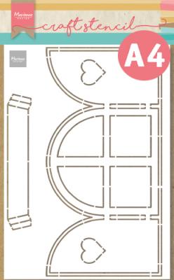 PS8077 Mask - Marianne Design - Craft stencil - A4 - Window