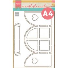 PS8077 Mask - Marianne Design - Craft stencil - A4 - Window