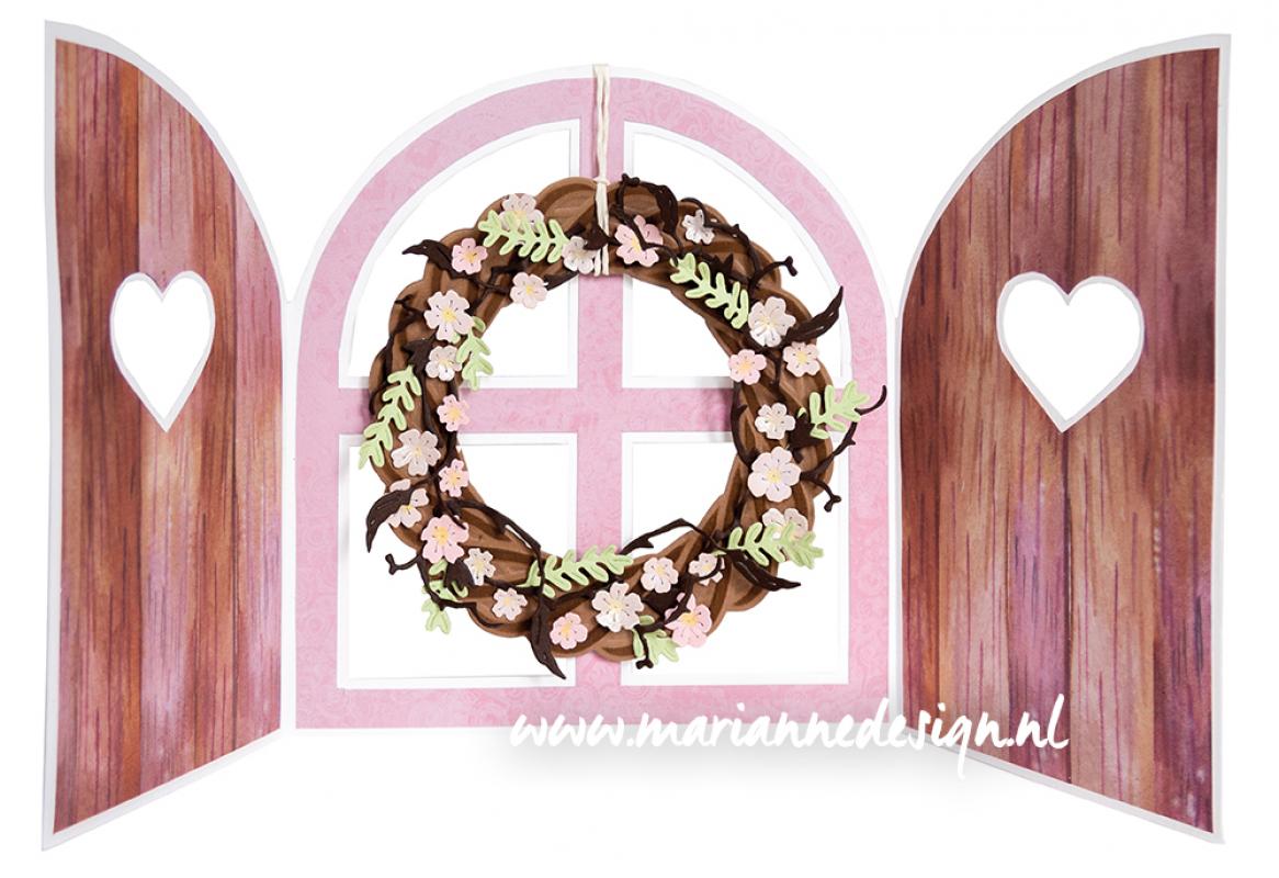 PS8077 Mask - Marianne Design - Craft stencil - A4 - Window