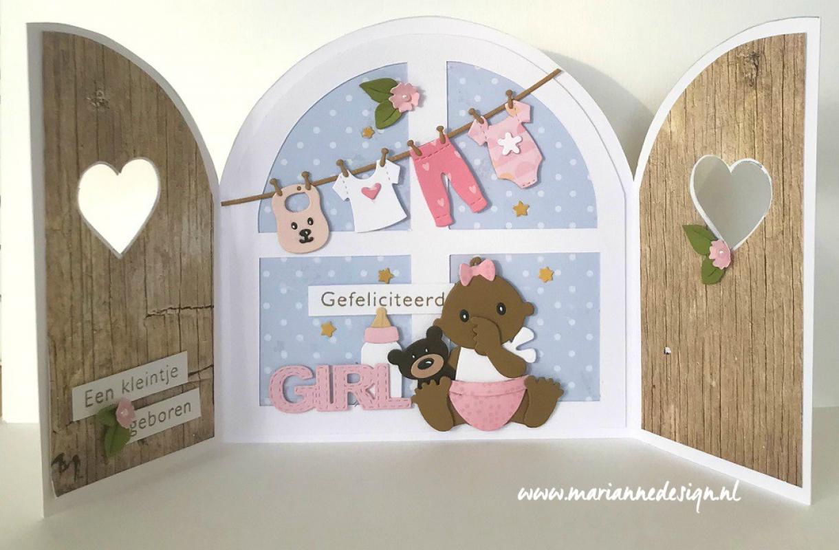PS8077 Mask - Marianne Design - Craft stencil - A4 - Window
