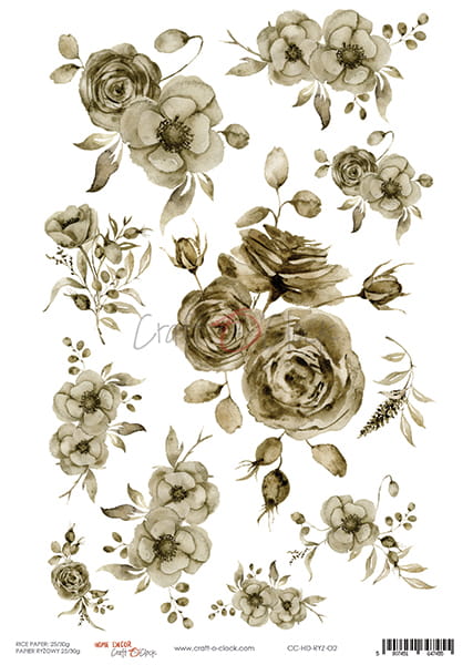 CC-HD-RYZ-02 HOME DECOR - PAPIER RYŻOWY - 02 - arkusz A4