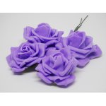 CKF-L-006 Foam Roses White 4cm/4pcs -purple