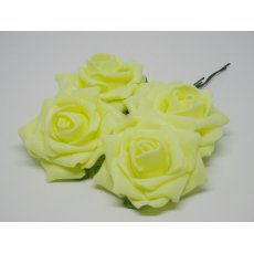 CKF-L-009 Foam Roses yellow 4cm/4pcs -