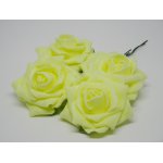 CKF-L-009 Foam Roses yellow 4cm/4pcs -