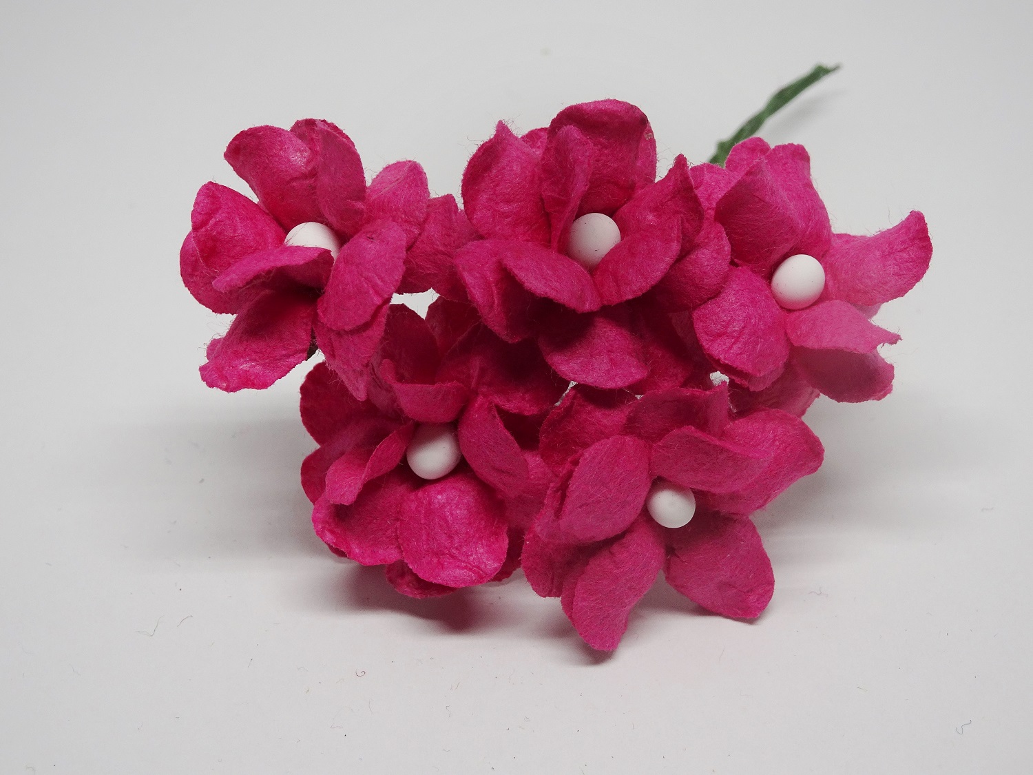 ILC-F-FILIP09 Kwiatki papierowe filipinki -ciemny róż ( hot pink) 5szt