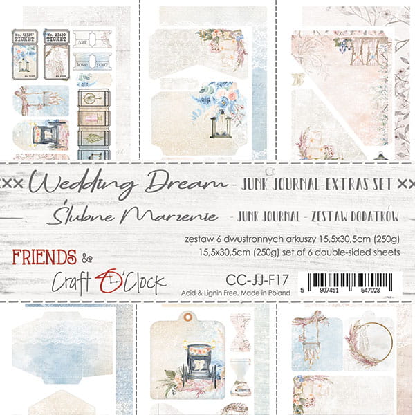 CC-JJ-F17 WEDDING DREAM - JUNK JOURNAL SET