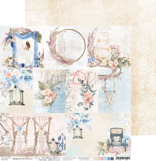 CC-PL-WD-F17 WEDDING DREAM A SHEET WITH DECORATIVE CARDS