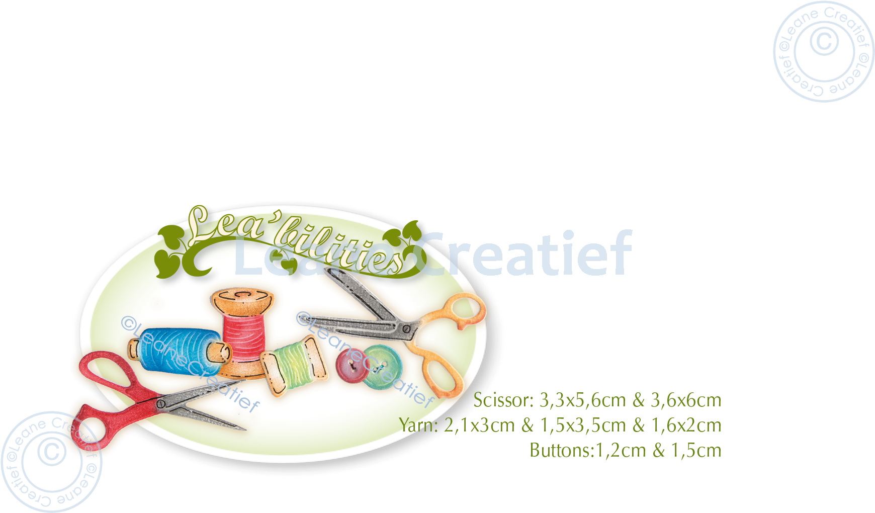 45.7200 Metal Die Leane Creatief - Needle work - scissors