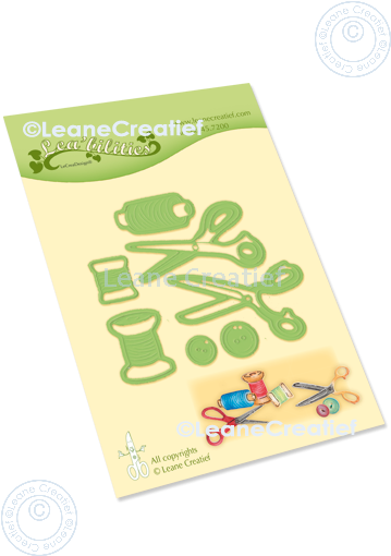 45.7200 Metal Die Leane Creatief - Needle work - scissors
