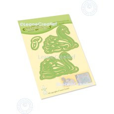 45.7231 Metal Die Leane Creatief - Swans silhouet