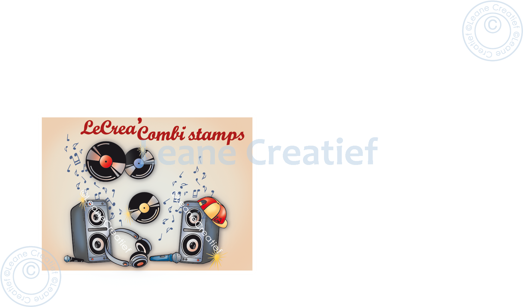 55.7293 Leane Creatief Acrylic Stamp - DJ dance party