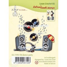 55.7293 Leane Creatief Acrylic Stamp - DJ dance party