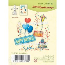 55.7309 Leane Creatief Acrylic Stamp - Let's party