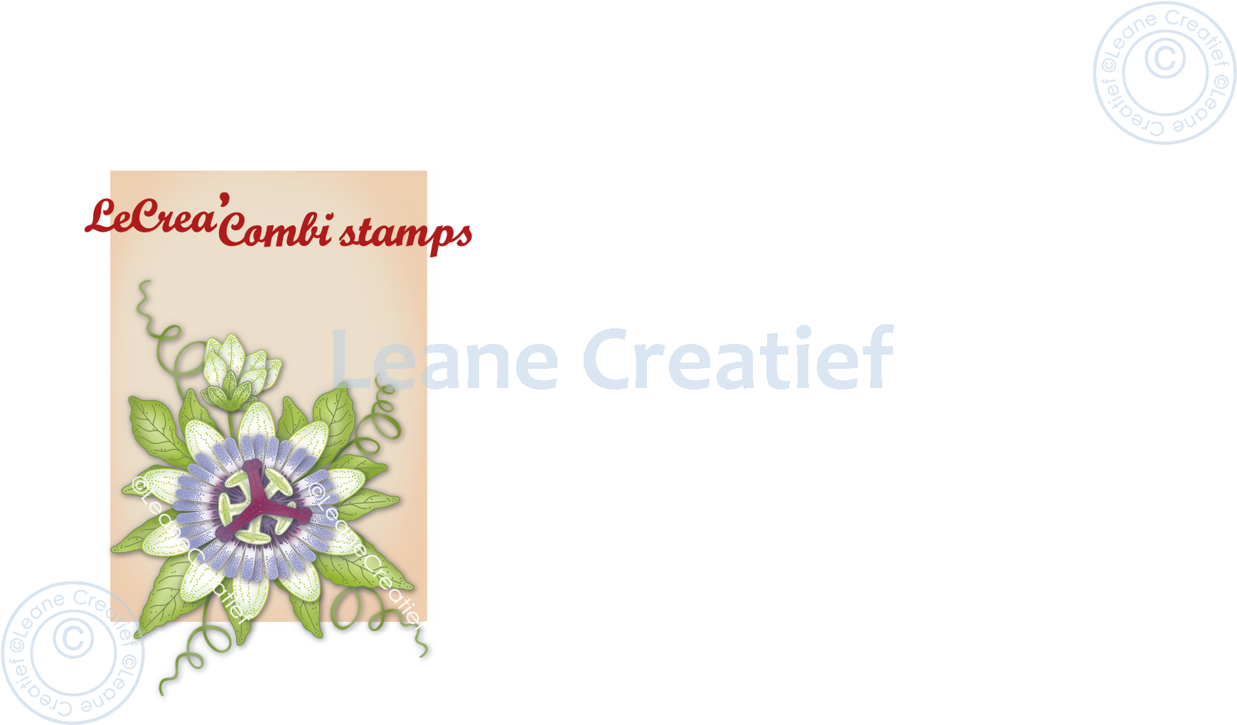 55.7354 Leane Creatief Acrylic Stamp - Passion Flower 3D