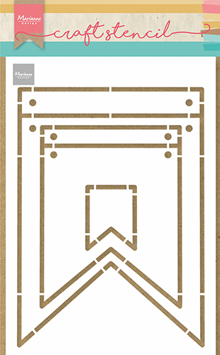 PS8083 Mask Marianne Design - Craft stencil - A5 - Banners