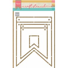 PS8083 Mask Marianne Design - Craft stencil - A5 - Banners