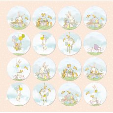 CP-HBU08 One-sided paper-elements-Craft & You Design 30.5x30.5 HOPPING BUNNIES 08
