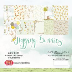 CPB-HBU15 Block 15x15 Craft&You Design-HOPPING BUNNIES