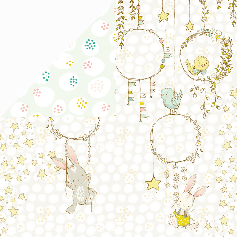CPB-HBU15 Block 15x15 Craft&You Design-HOPPING BUNNIES