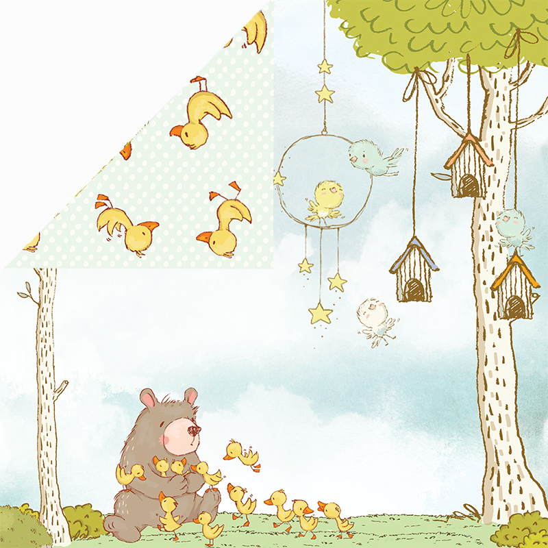 CPS-HBU30 Paper set 30.5x30.5cm-Craft&You Design-HOPPING BUNNIES
