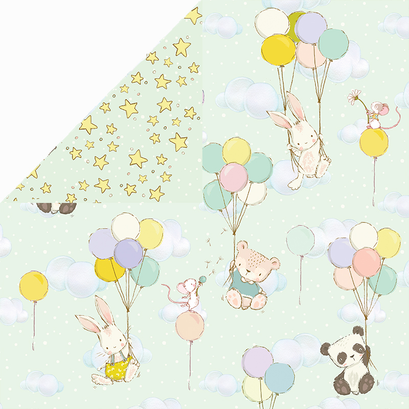CPS-HBU30 Paper set 30.5x30.5cm-Craft&You Design-HOPPING BUNNIES