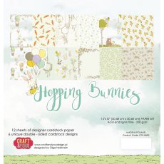 CPS-HBU30 Paper set 30.5x30.5cm-Craft&You Design-HOPPING BUNNIES