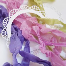 CRIB-006 RIBBONS - vintage ribbons - Hopping Bunnies -Craft&You Design