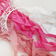 CRIB-002 RIBBONS - vintage ribbons - Flower Romance -Craft&You Design