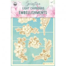 P13-CHI-SPR-02 Light chipboard embelishments Springtime 02 - 6psc
