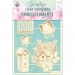 P13-CHI-SPR-03 Light chipboard embelishments Springtime 03 - 6psc