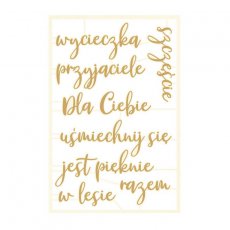 P13-FOR-53 Light chipboard embelishments Forest tea party 05 8psc