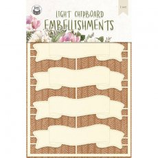 P13-FOR-58 Light chipboard embelishments Forest tea party 07 5psc