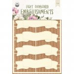 P13-FOR-58 Light chipboard embelishments Forest tea party 07 5psc