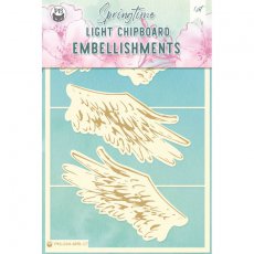 P13-CHI-SPR-07 Light chipboard embelishments Springtime 07 - 4psc