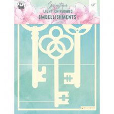 P13-CHI-SPR-09 Light chipboard embelishments Springtime 09 - 3psc