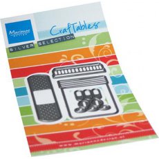 CR1547 Metal Die Marianne Design - Creatables -  BAND AID & PILLS