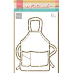 PS8085 Mask Marianne Design - Craft stencil - A5- APRON BY MARLEEN